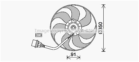 Prasco VN7540 Hub, engine cooling fan wheel VN7540