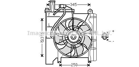Prasco TO7553 Hub, engine cooling fan wheel TO7553
