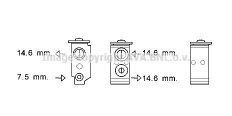 Prasco HY1363 Air conditioner expansion valve HY1363