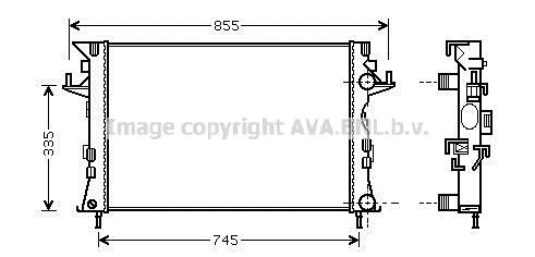 Prasco RTA2438 Radiator, engine cooling RTA2438