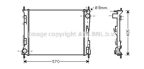 Prasco RTA2375 Radiator, engine cooling RTA2375