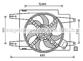 Prasco AL7526 Hub, engine cooling fan wheel AL7526