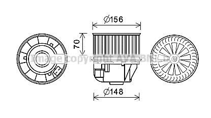 Prasco FD8618 Cabin ventilation motor FD8618