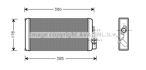 Prasco MS6188 Heat exchanger, interior heating MS6188