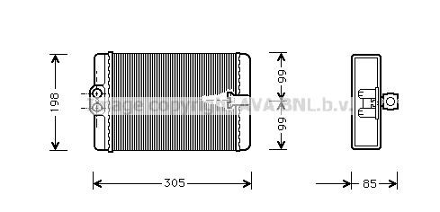 Prasco MSA6250 Heat exchanger, interior heating MSA6250