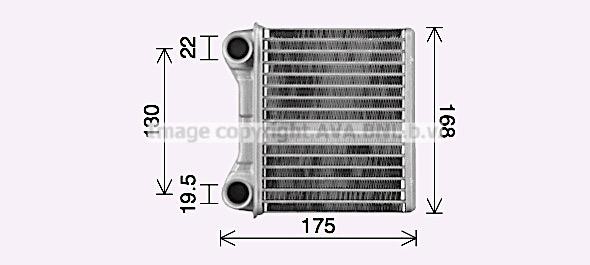 Prasco MS6762 Heat exchanger, interior heating MS6762