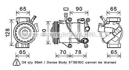 Prasco TOK719 Compressor, air conditioning TOK719