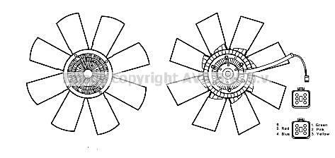 Prasco SCF042 Hub, engine cooling fan wheel SCF042