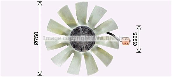 Prasco SCF069 Hub, engine cooling fan wheel SCF069