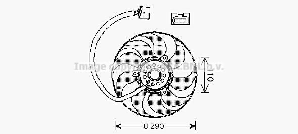 Prasco VN7522 Hub, engine cooling fan wheel VN7522