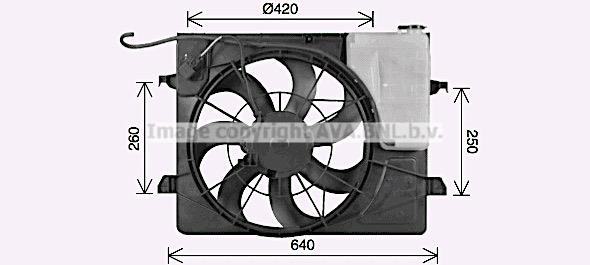 Prasco KA7547 Hub, engine cooling fan wheel KA7547