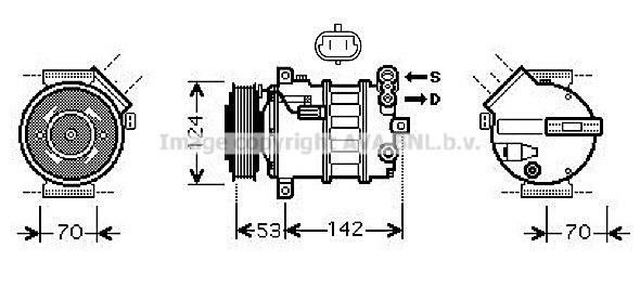 Prasco SBK063 Compressor, air conditioning SBK063