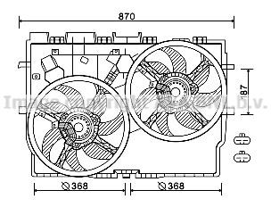Prasco FT7584 Hub, engine cooling fan wheel FT7584