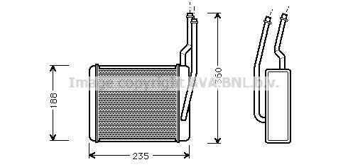 Prasco FD6356 Heat exchanger, interior heating FD6356