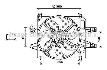 Prasco FT7576 Hub, engine cooling fan wheel FT7576