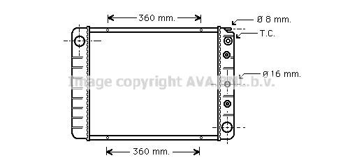 Prasco VO2028 Radiator, engine cooling VO2028