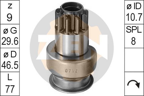Messmer ZN0712 Freewheel gear, starter ZN0712