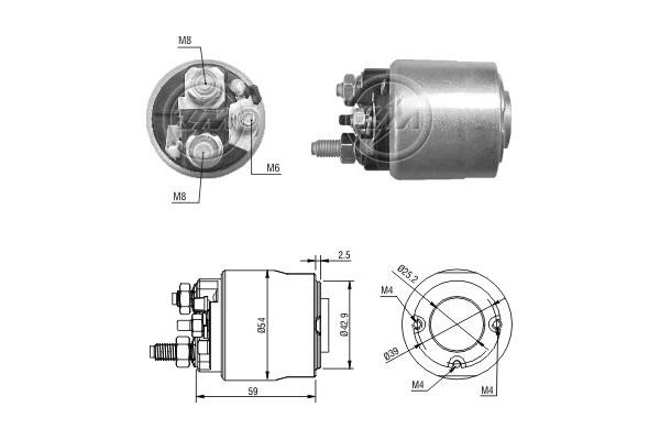 Messmer ZM3495 Solenoid switch, starter ZM3495