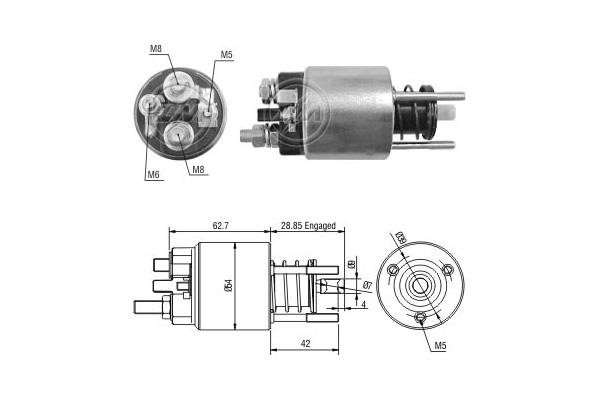 Messmer ZM396 Solenoid switch, starter ZM396