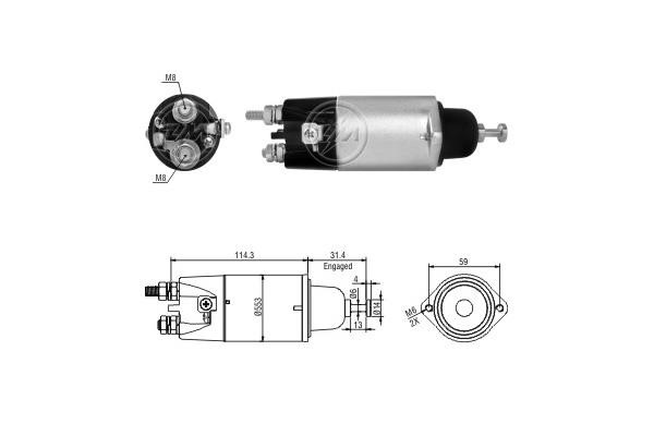 Messmer ZM898 Solenoid switch, starter ZM898