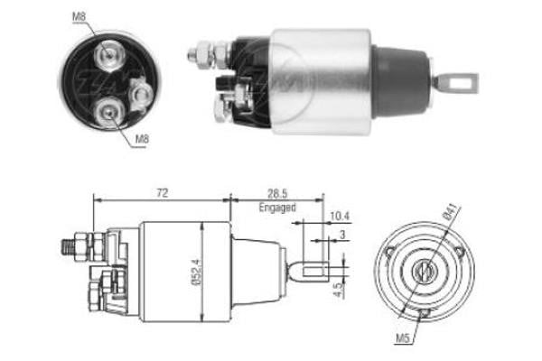 Messmer ZM3382 Solenoid switch, starter ZM3382