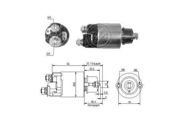 Messmer ZM706 Solenoid switch, starter ZM706