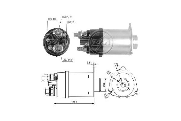 Messmer ZM457 Solenoid switch, starter ZM457