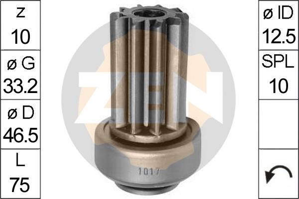 Messmer ZN1017 Freewheel gear, starter ZN1017