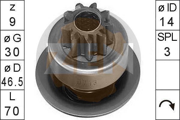Messmer ZN0713 Freewheel gear, starter ZN0713