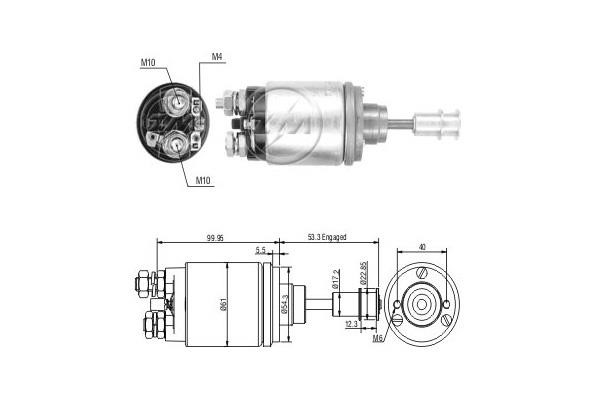 Messmer ZM643 Solenoid switch, starter ZM643