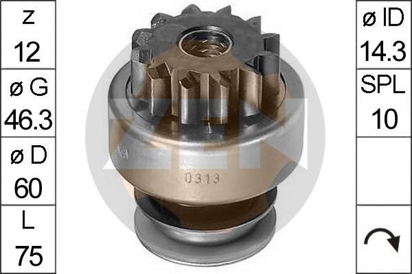 Messmer ZN0313 Freewheel gear, starter ZN0313