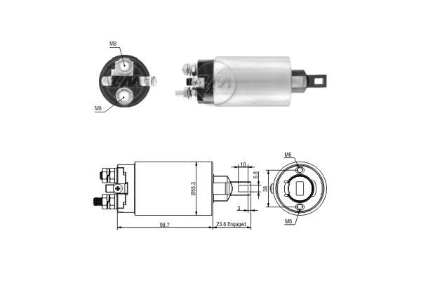 Messmer ZM1895 Solenoid switch, starter ZM1895