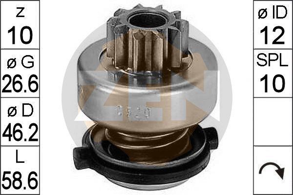Messmer ZN0520 Freewheel gear, starter ZN0520