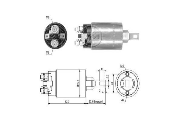 Messmer ZM896 Solenoid switch, starter ZM896