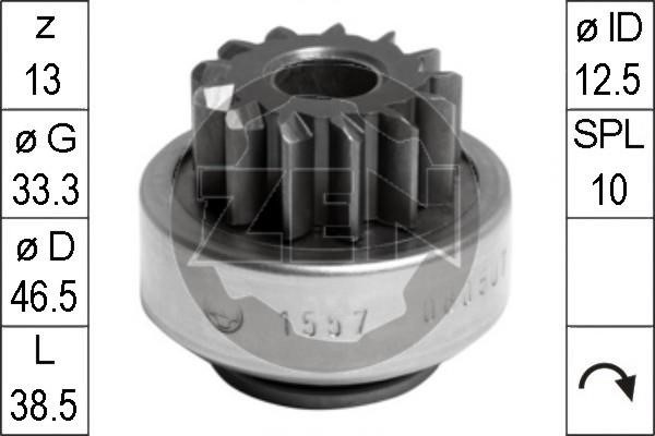 Messmer ZN1557 Freewheel gear, starter ZN1557