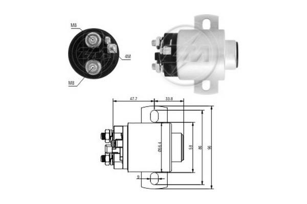 Messmer ZM4671 Solenoid switch, starter ZM4671