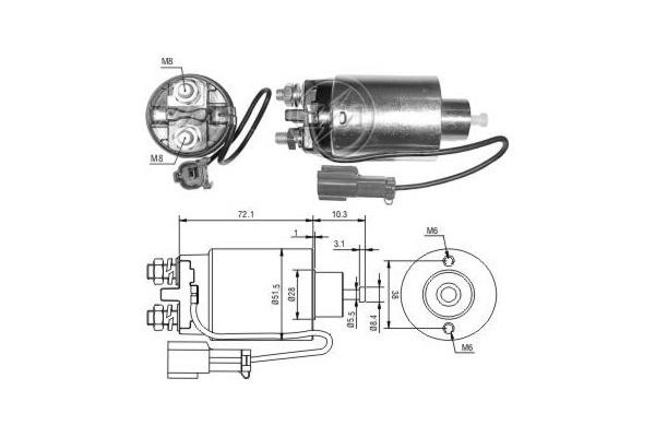 Messmer ZM792 Solenoid switch, starter ZM792