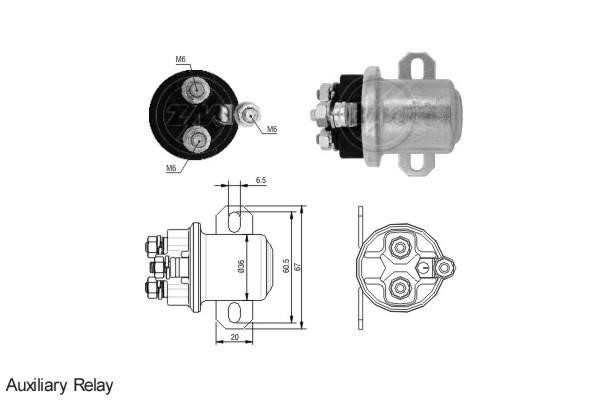 Messmer ZM3409 Solenoid switch, starter ZM3409