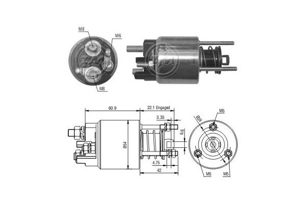 Messmer ZM395 Solenoid switch, starter ZM395