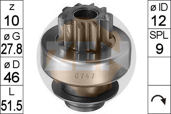 Messmer ZN0747 Freewheel gear, starter ZN0747
