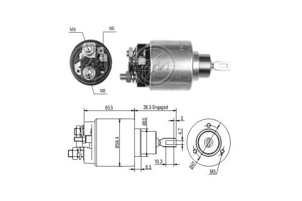 Messmer ZM779 Solenoid switch, starter ZM779