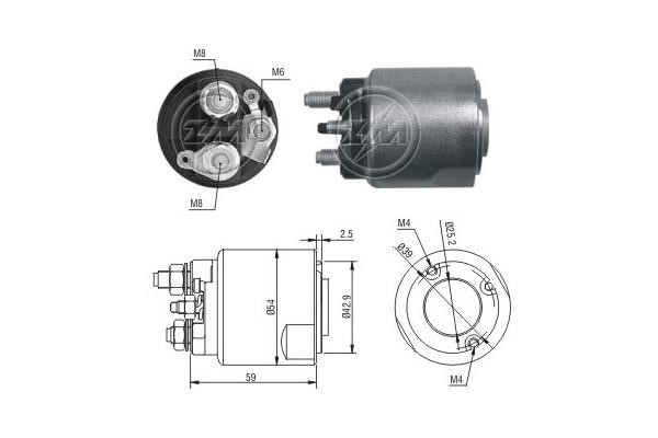 Messmer ZM494 Solenoid switch, starter ZM494