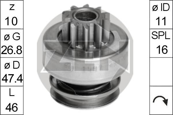 Messmer ZN1597 Freewheel gear, starter ZN1597