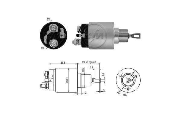 Messmer ZM5777 Solenoid switch, starter ZM5777