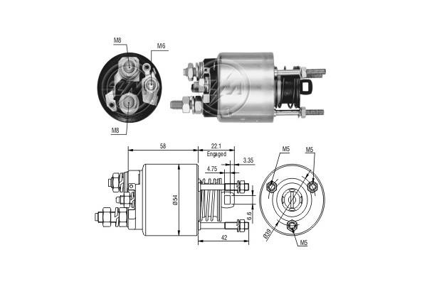 Messmer ZM3595 Solenoid switch, starter ZM3595