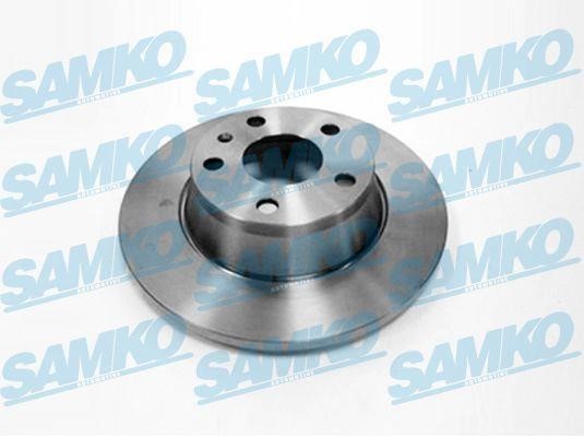 Samko A1048P Rear brake disc, non-ventilated A1048P