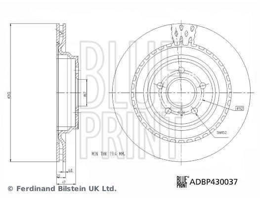 Brake disk Blue Print ADBP430037