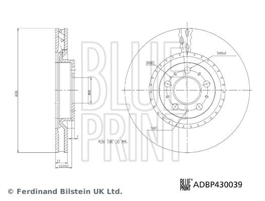 Blue Print ADBP430039 Brake disk ADBP430039