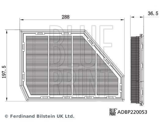 Air filter Blue Print ADBP220053