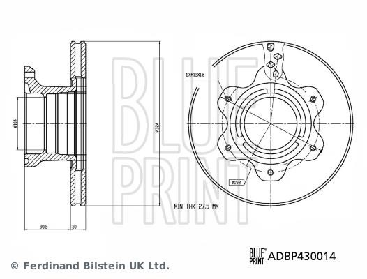 Brake disk Blue Print ADBP430014